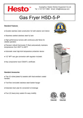 HSD-5-P Gas Fryer, 21"*30"*46", 1-Year Labor & Parts