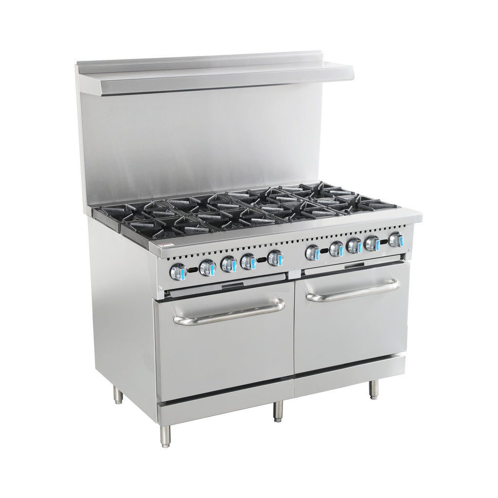 HSD-B48 8-Burner Gas Range with Oven, 1-Year Labor & Parts