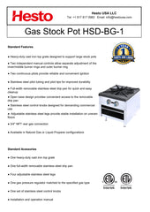 HSD-BG-1 Gas Stock Pot, 18"*21"*19", 1-Year Labor & Parts