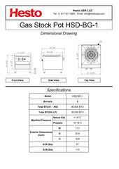 HSD-BG-1 Gas Stock Pot, 18"*21"*19", 1-Year Labor & Parts