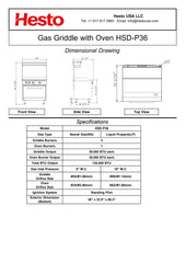 HSD-P36 Gas Griddle with Oven, 36"*33"*60", 1-Year Labor & Parts