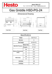 HSD-PG-24 Gas Griddle, 24"*31"*16", 1-Year Labor & Parts