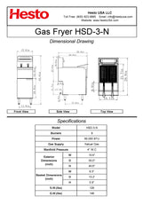 HSD-3-N Gas Fryer, 16"*30"*46", 1-Year Labor & Parts