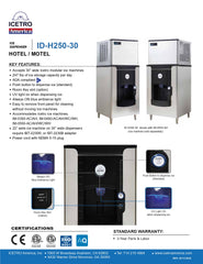 Icetro ID-H250-30, 30" wide Hotel/Motel Ice Dispenser