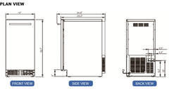 Icetro IU-0090-AN, Undercounter Ice Machine Self-contained bin up to 22lbs