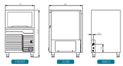 Icetro WU-0100-AC, Undercounter Ice Machine Self-contained bin up to 27lbs