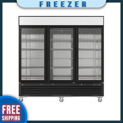 MPF-83G Reach-in Display Freezer, 80"*31"*84", 1-Year labor & Parts 5-Year compressor