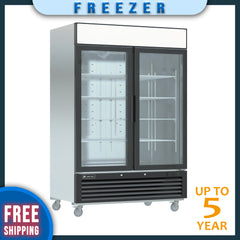 MPF-49G Glass Door Reach-In Freezer, 55"*32"*80", 2-Year labor & Parts 5-Year compressor