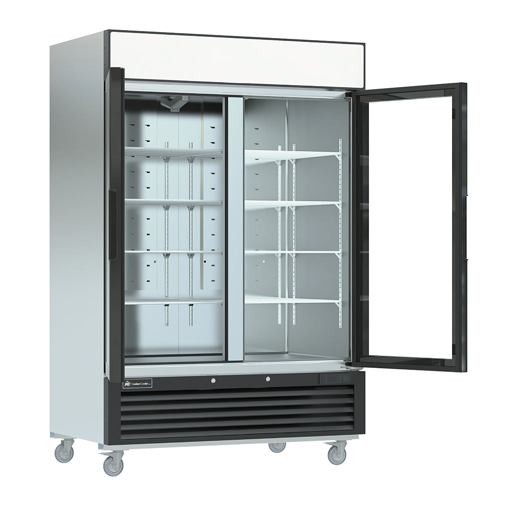 MPF-49G Glass Door Reach-In Freezer, 55"*32"*80", 2-Year labor & Parts 5-Year compressor