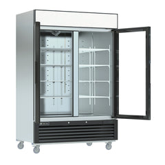 MPF-49G Glass Door Reach-In Freezer, 55"*32"*80", 2-Year labor & Parts 5-Year compressor