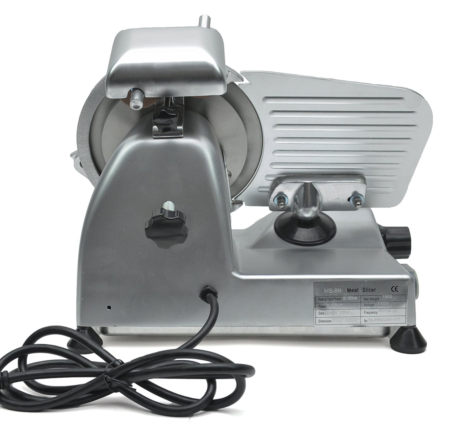 MS-6ST 200W Meat Slicer (Silver Base) with Teflon Blade