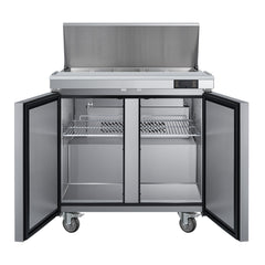 36" 2 Door Refrigerated Sandwich Prep Table, MSR-36