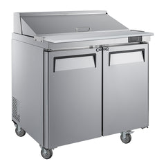36" 2 Door Refrigerated Sandwich Prep Table, MSR-36