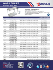 Omcan 24″ x 84″ Stainless Steel Work Table