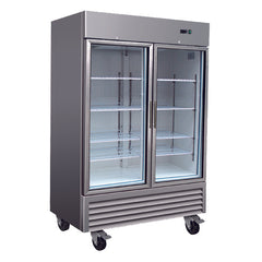 54" 2 Glass Door Reach-In Refrigerator, RR2G-HC