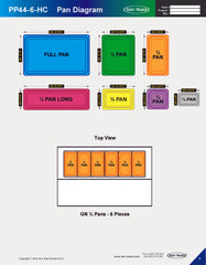 6 Pan Pizza Prep Table, PP44-6-HC