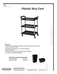 3 Tier Plastic Bus Cart, BC-100B-CWP