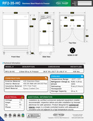 40" 2 Solid Door Reach-In Freezer, RF2-35-HC