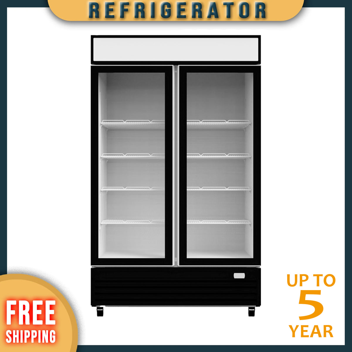 SC-1076FDX Merchandiser Refrigerator, 48"*28"*81", 1-Year labor & Parts 5-Year compressor