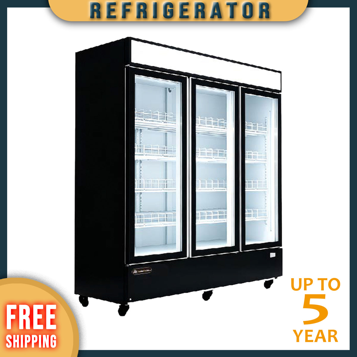 SC-1676FDX Merchandiser Refrigerator, 72"*28"*81",1-Year labor & Parts 5-Year compressor