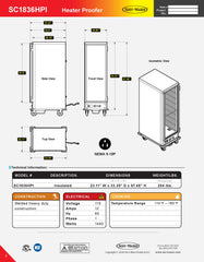 Heater Proofer, SC1836HPI