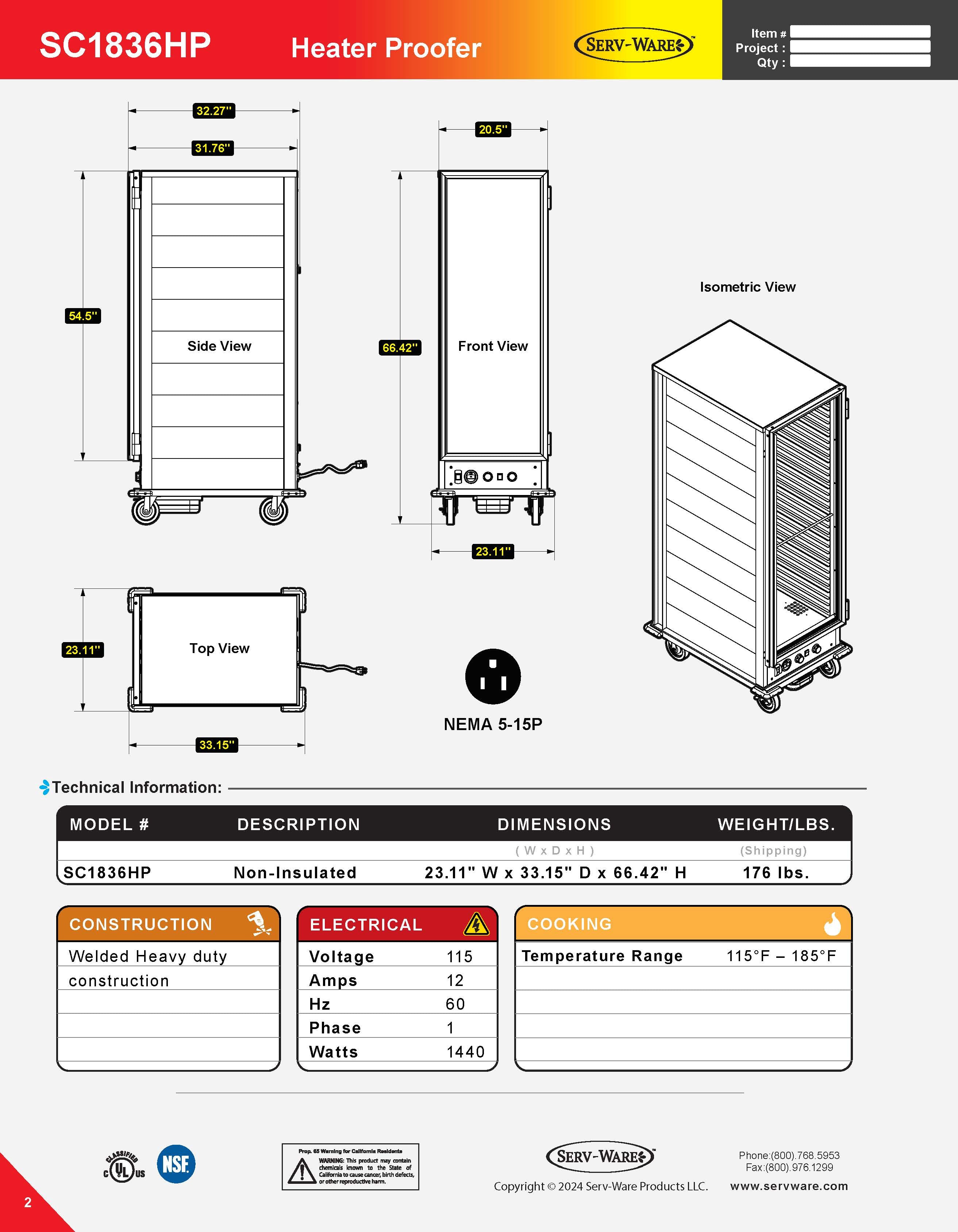 Heater Proofer, SC1836HP