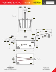 5 Tube Natural Gas Fryer, SGF-70N