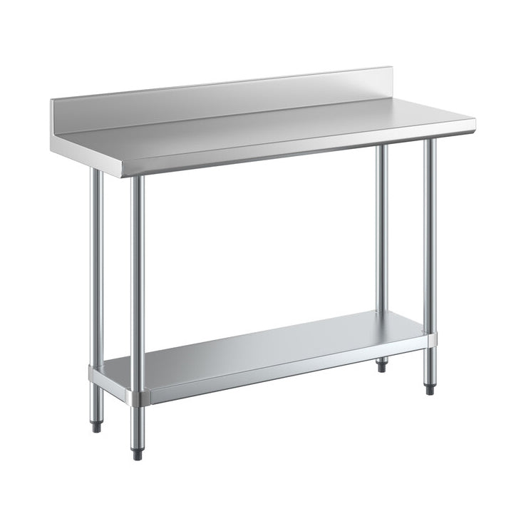 Omcan 24″ x 48″ Stainless Steel Work Table with 4″ Backsplash