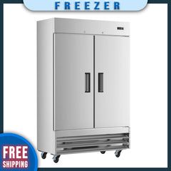 MF-49 2-Door Reach-in Commercial Freezer, 54"*32"*83", 3-Year labor 5-Year Parts 10-Year compressor