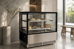 YB-15, 60" Floor Model Refrigerated Square Display Case