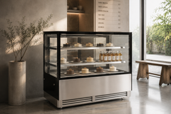 YB-18, 70" Floor Model Refrigerated Square Display Case