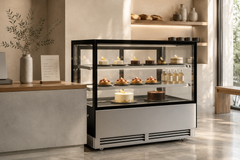 YB-18, 70" Floor Model Refrigerated Square Display Case