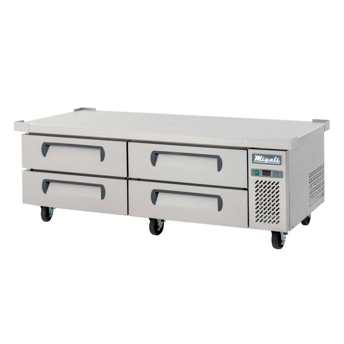 C-CB72-76-HC, 72″ Wide Refrigerated Chef Base with 76″ extended top