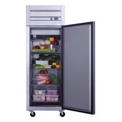 D28AR, Commercial 27" 1 Solid Door Reach-In Refrigerator Stainless Steel 18.31 cu.ft.