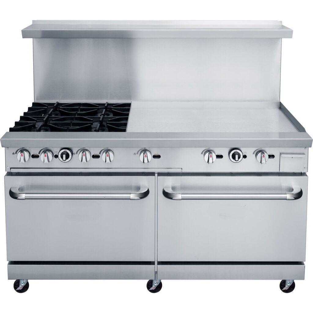 60" Oven Range Four Open Burner with 36" Griddle Natural Gas, ACR60-4B36GM