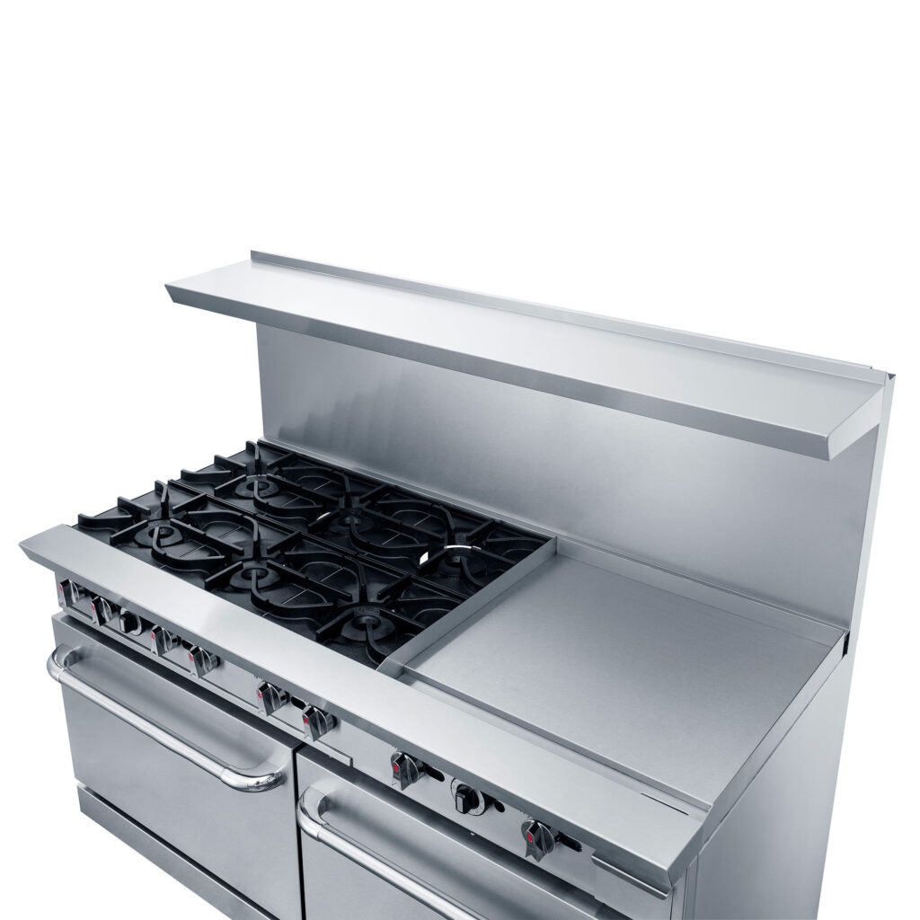 60" Oven Range Six Open Burner with 24" Griddle Natural Gas, ACR60-6B24GM