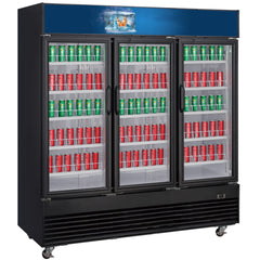 CG1.9L3-HC Glass Door Merchandiser Refrigerator, 78"*30"*85", 1-Year labor & Parts 5-Year compressor