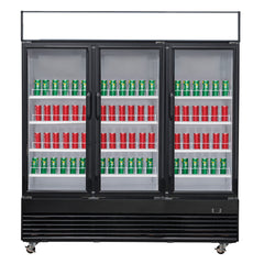 CG1.9L3-HC Glass Door Merchandiser Refrigerator, 78"*32"*81", 1-Year labor & Parts 5-Year compressor