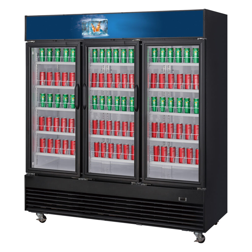 CG1.9L3-HC Glass Door Merchandiser Refrigerator, 78"*30"*85", 1-Year labor & Parts 5-Year compressor