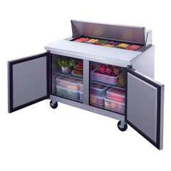 48" 12 Pan Salad, Sandwich Food Prep Table Refrigerator, ASP48-12-S2