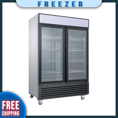 55" 2 Glass Door Reach-In Freezer, MF-49G