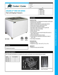 MSF-71AN Flat Top Display Freezer, 71"*27"*33", 1-Year labor & Parts 5-Year compressor