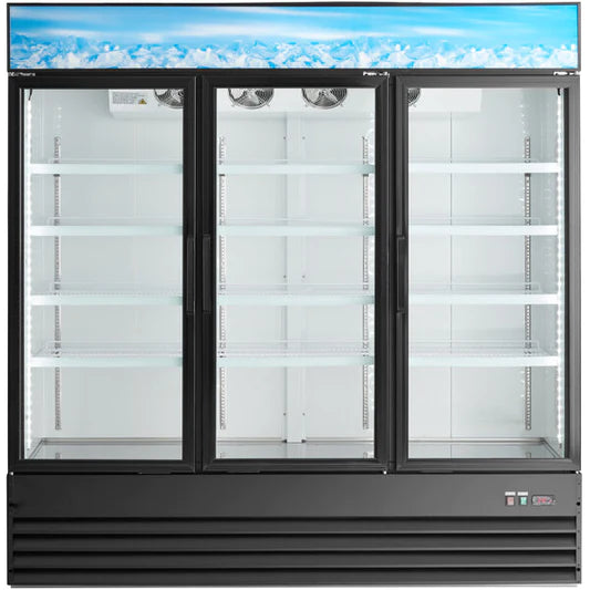 78" Commercial 3 Glass Door Merchandiser Refrigerator, SG1.9L3-HC