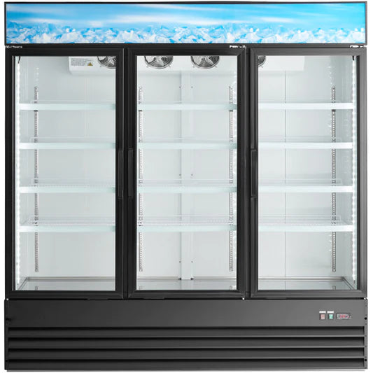 SG1.9L3-HC Glass Door Merchandiser Refrigerator, 78"*30"*85", 1-Year labor & Parts 5-Year compressor