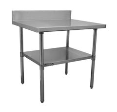 30” x 36” Deluxe Series Work Table with 5" Backsplash, T3036CWP-16BS