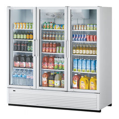 Turbo air TGM-72SDH*-N, 3 Doors Swing Glass Merchandiser/Full Height-Color option: (W), (B)