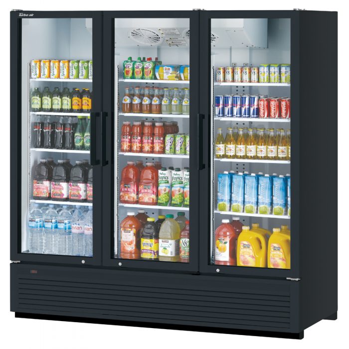 Turbo air TGM-72SDH*-N, 3 Doors Swing Glass Merchandiser/Full Height-Color option: (W), (B)