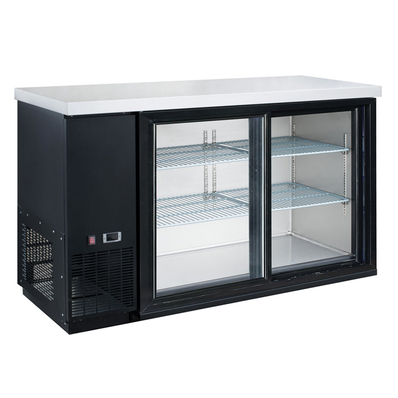 ABB48-S2, Commercial 2 Sliding Door Back Bar and Beverage Cooler 11.23 cu.ft.