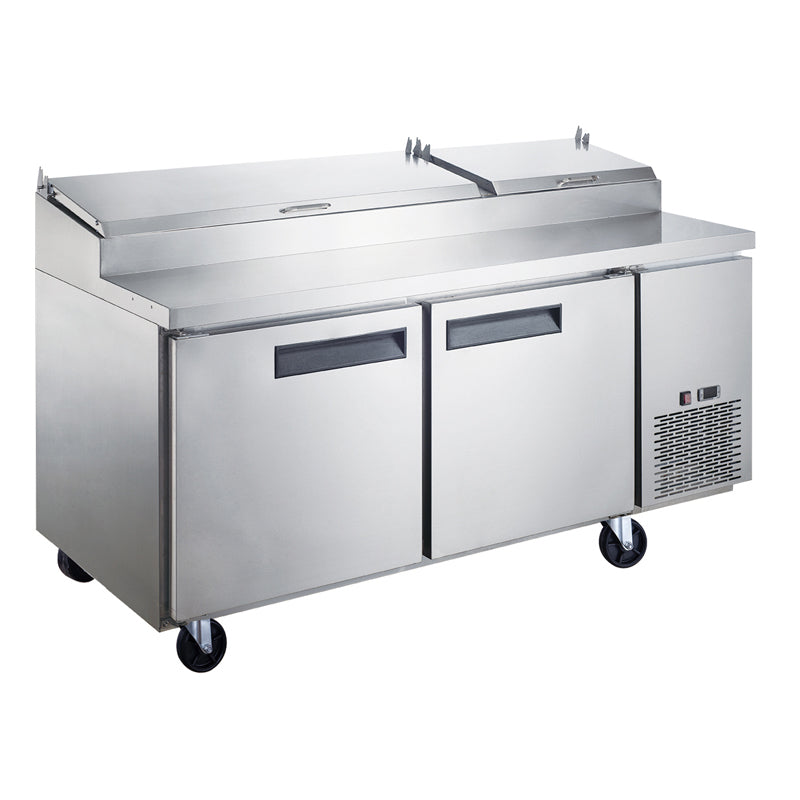 APP70-9-S2, Commercial 70" 9 Pan Pizza Prep Table Refrigerator