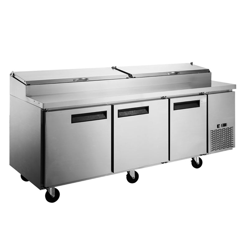 APP90-12-S3, Commercial 90" 12 Pan Pizza Prep Table Refrigerator